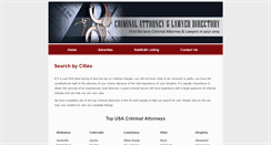 Desktop Screenshot of criminalattorneydir.com