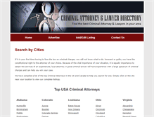 Tablet Screenshot of criminalattorneydir.com